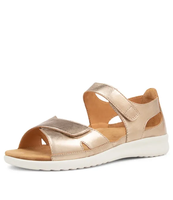 Women ZIERA Bronn Xw Champagne Leather Sandals Ws