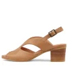 Women DJANGO & JULIETTE Bubba Dark Tan Leather Sandals