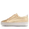 Women DJANGO & JULIETTE Bump Gold Croco Leather Sneakers Ws