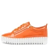 Women DJANGO & JULIETTE Bump Orange Patent Leather Sneakers Ws