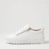Women DJANGO & JULIETTE Bump White Patent Leather Sneakers
