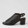 Women DJANGO & JULIETTE Burne Black Leather Sandals