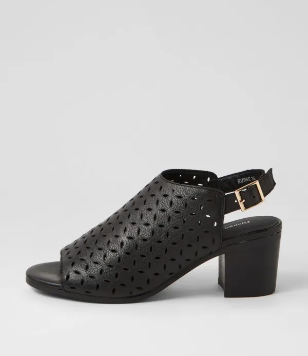 Women DJANGO & JULIETTE Burne Black Leather Sandals