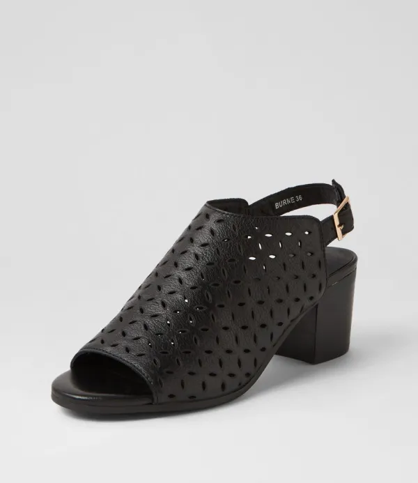 Women DJANGO & JULIETTE Burne Black Leather Sandals
