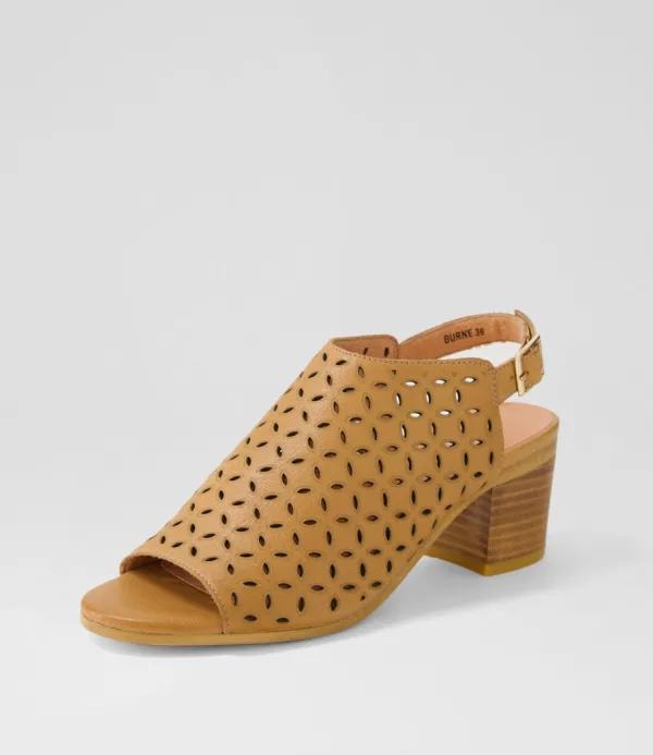 Women DJANGO & JULIETTE Burne Dark Tan Leather Sandals