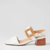 Women ZIERA Cabalas W White Leather Sandals