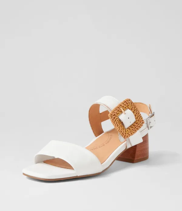 Women ZIERA Cabalas W White Leather Sandals