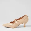 Women DJANGO & JULIETTE Caddie Latte Patent Leather Mary Jane Heels