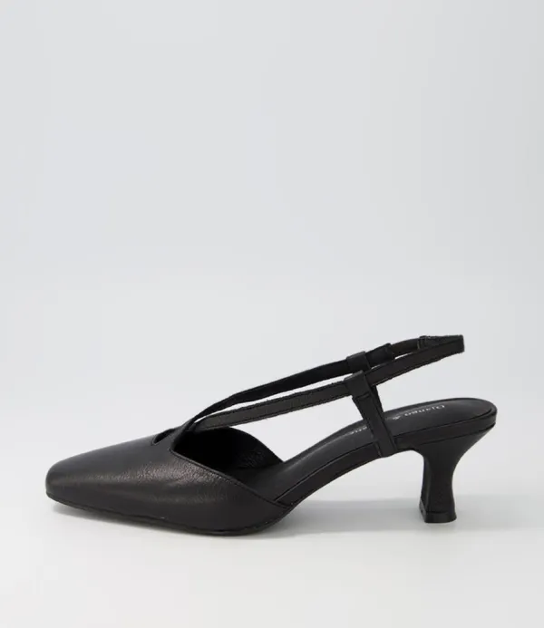 Women DJANGO & JULIETTE Cadman Black Leather Heels