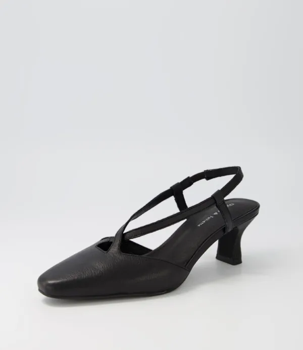 Women DJANGO & JULIETTE Cadman Black Leather Heels