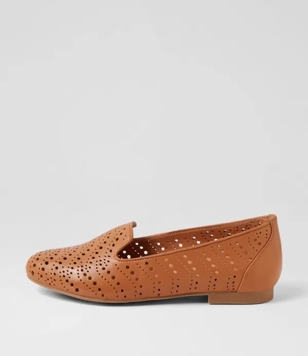 Women ZIERA Calbert Xf Tan Leather Loafers