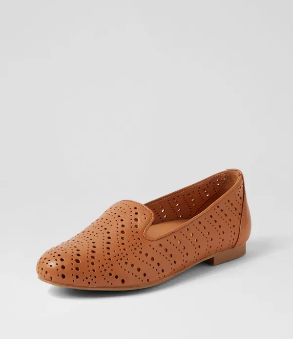 Women ZIERA Calbert Xf Tan Leather Loafers