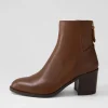 Women MOLLINI Calley Dark Brown Leather Chelsea Boots
