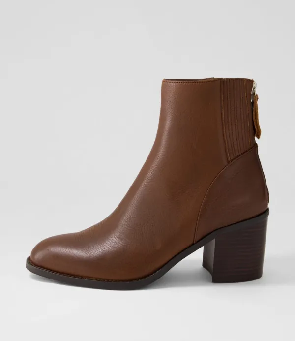 Women MOLLINI Calley Dark Brown Leather Chelsea Boots
