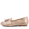 Women ZIERA Cambe Xf Pale Rose Gold Leather Loafers