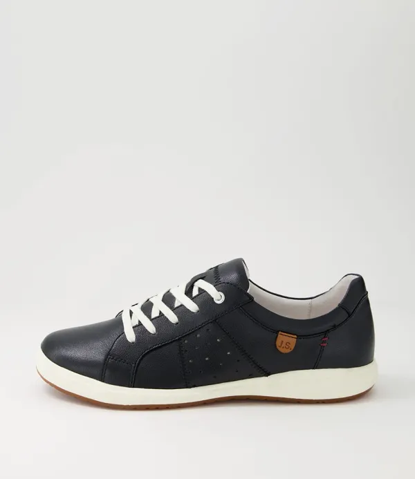 Women JOSEF SEIBEL Caren 01 Black Leather Sneakers