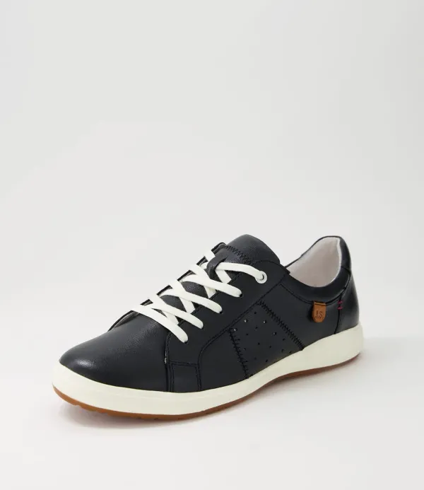 Women JOSEF SEIBEL Caren 01 Black Leather Sneakers