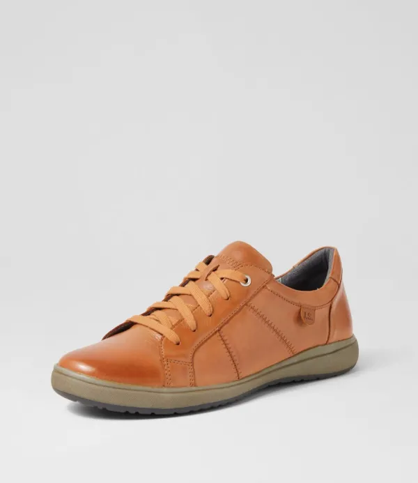 Women JOSEF SEIBEL Caren 42 Camel Leather Sneakers