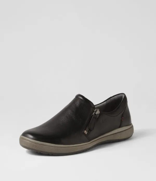 Women JOSEF SEIBEL Caren 31 Schwartz Leather Sneakers