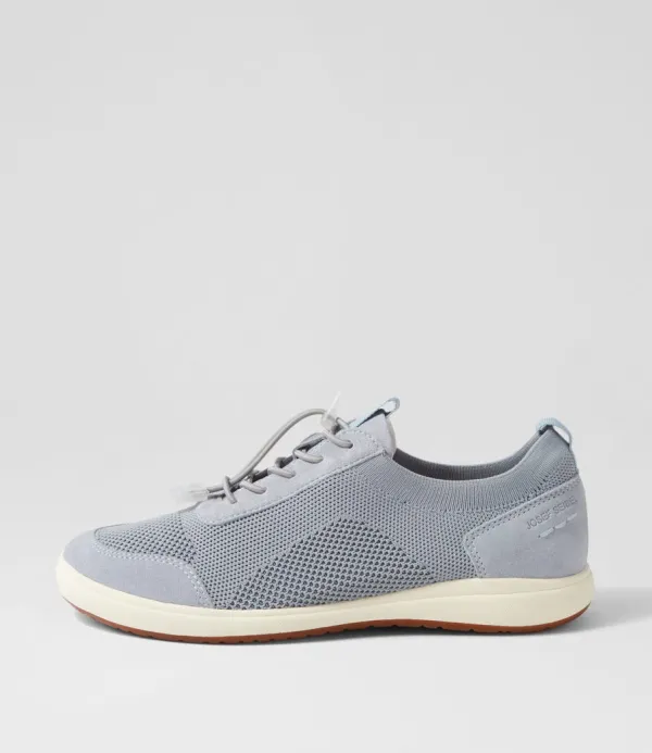 Women JOSEF SEIBEL Caren 48 Skyblue Leather Sneakers