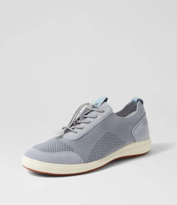 Women JOSEF SEIBEL Caren 48 Skyblue Leather Sneakers