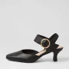Women DJANGO & JULIETTE Caris Black Leather Heels