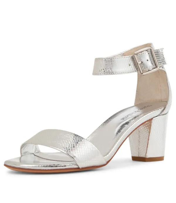 Women DJANGO & JULIETTE Cassier Silver Lizard Sandals