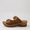 Women JOSEF SEIBEL Catalonia 76 Brandy Leather Slides