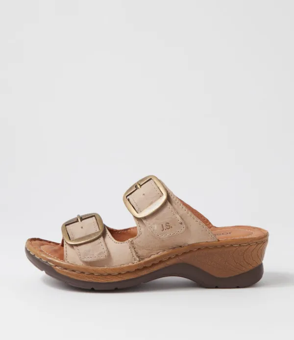 Women JOSEF SEIBEL Catalonia 76 Creme Leather Slides