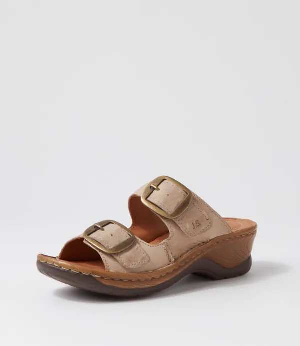 Women JOSEF SEIBEL Catalonia 76 Creme Leather Slides