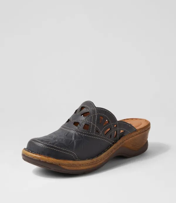 Women JOSEF SEIBEL Catalonia 41 Dunkleblau Leather Clogs