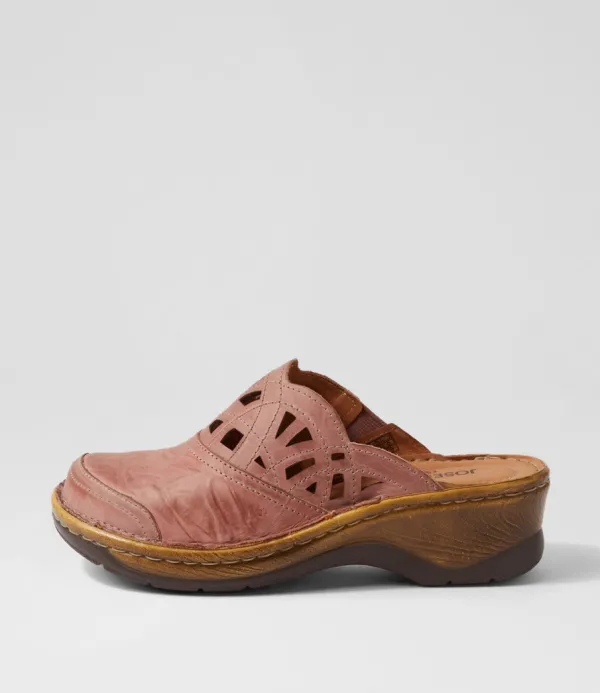 Women JOSEF SEIBEL Catalonia 41 Rosa Leather Clogs