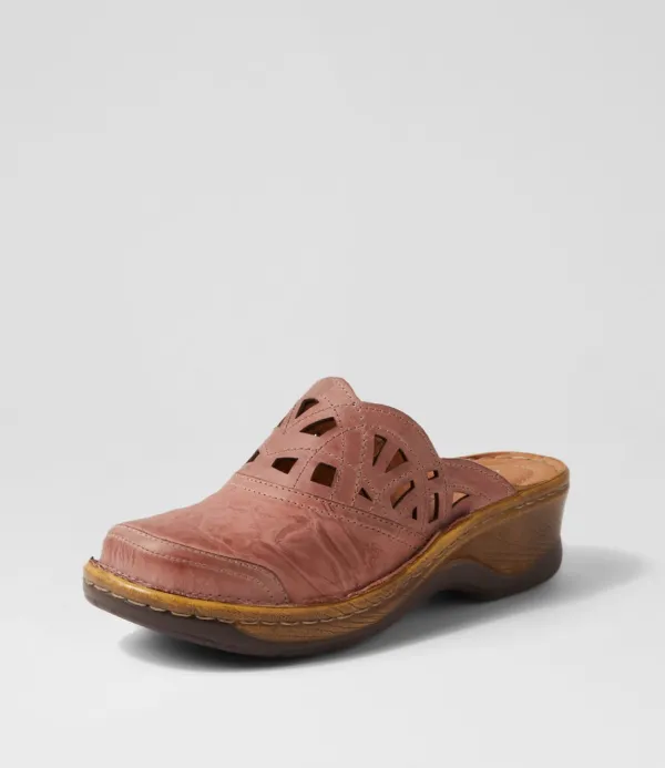 Women JOSEF SEIBEL Catalonia 41 Rosa Leather Clogs