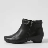 Women ZIERA Cathal Xw Black Leather Ankle Boots