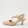 Women DJANGO & JULIETTE Charissa Camel Patent Leather Heels