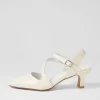 Women DJANGO & JULIETTE Charissa Ivory Patent Leather Heels
