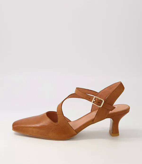 Women DJANGO & JULIETTE Charissa Tan Leather Heels