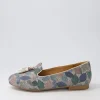 Women ZIERA Charter Xf Blue Leaf Gold Multi Flat Shoes