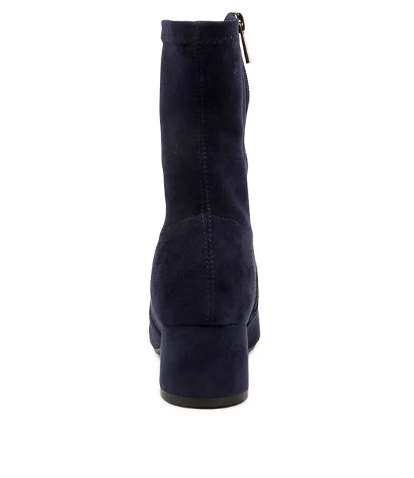 Women DJANGO & JULIETTE Checkie Dj Navy Stretch Microsuede