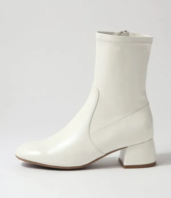 Women DJANGO & JULIETTE Checkie Stone Stretch Patent Pu Ankle Boots