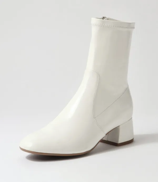 Women DJANGO & JULIETTE Checkie Stone Stretch Patent Pu Ankle Boots