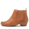 Women ZIERA Chelsine Xw Tan Leather Ankle Boots