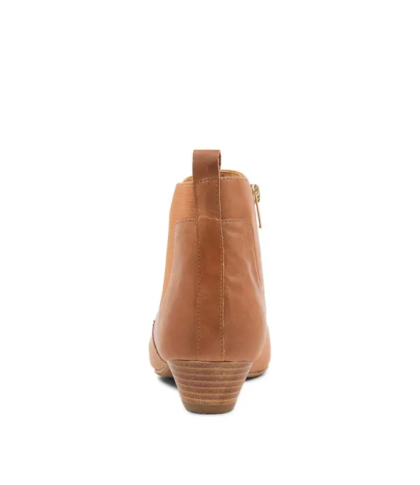 Women ZIERA Chelsine Xw Tan Leather Ankle Boots