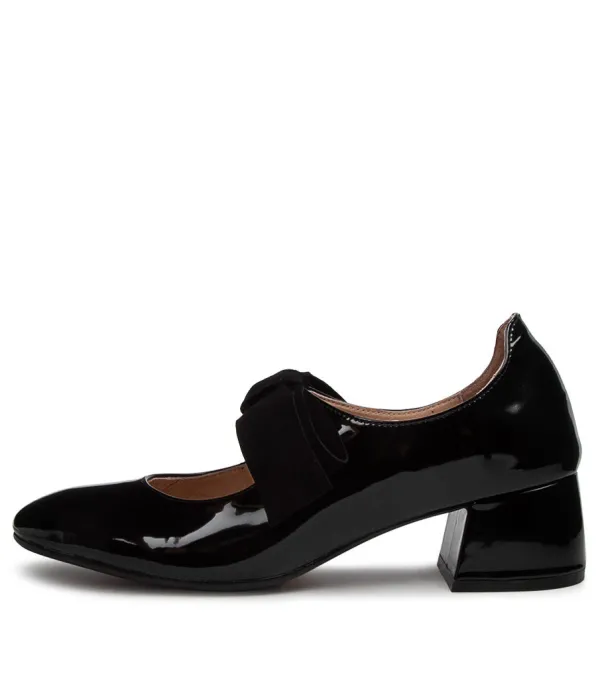 Women DJANGO & JULIETTE Chiara Black Patent Leather Heeled Shoes