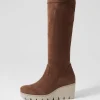 Women GABOR Chloette Torf Suede Knee High Boots