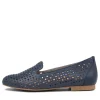 Women ZIERA Cindra Xf Navy Leather Loafers