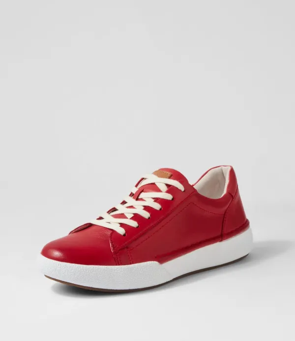 Women JOSEF SEIBEL Claire 01 Rot Leather Sneakers