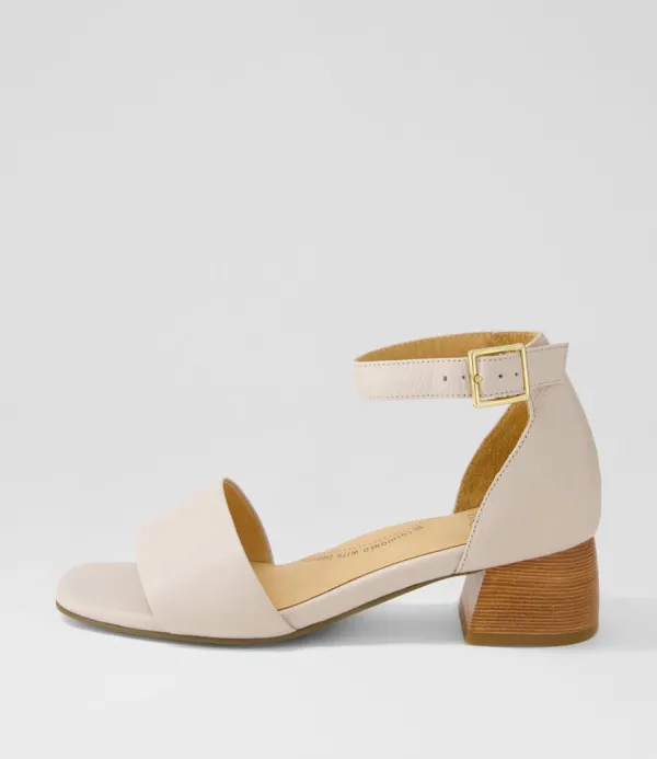 Women ZIERA Clairest W Nude Leather Sandals