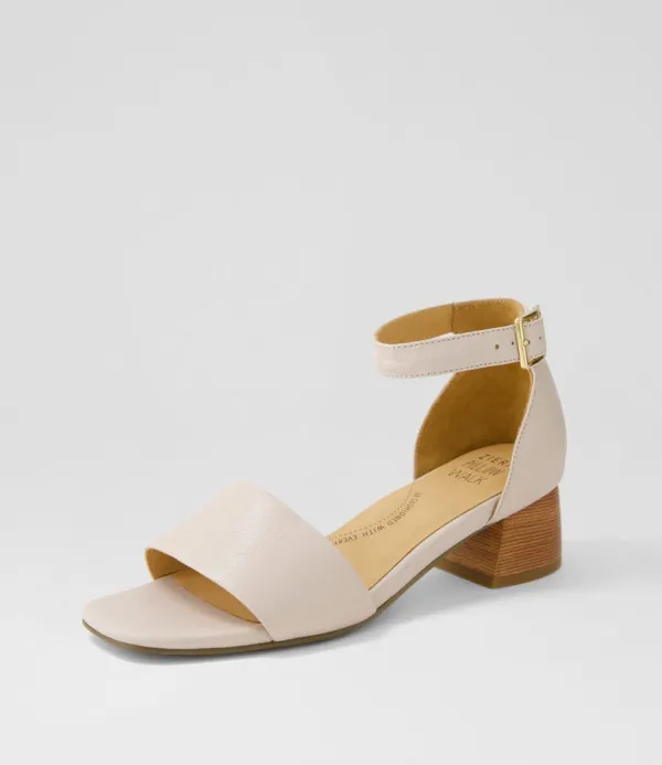 Women ZIERA Clairest W Nude Leather Sandals