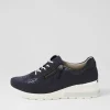 Women WALDLAUFER Clara 01 Marine Notte Suede Sneakers